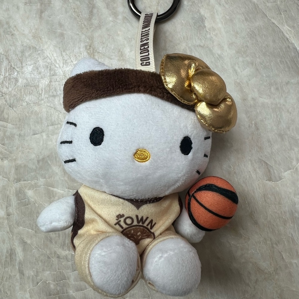 Golden State Warriors Hello Kitty Basketball Plush Keychain RARE only 10%